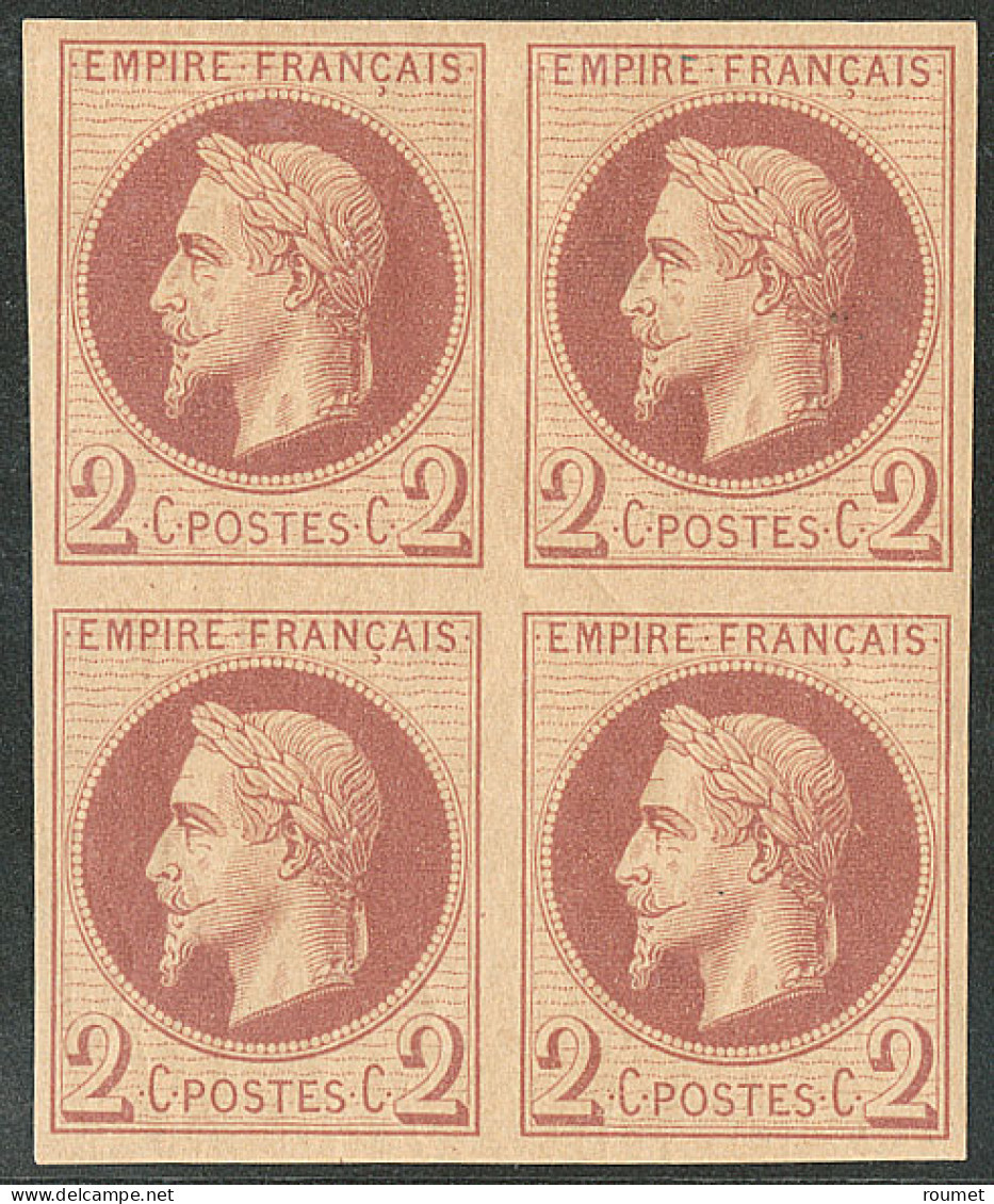 * Rothschild. No 26Af, Bloc De Quatre, Très Frais. - TB - 1863-1870 Napoléon III Lauré