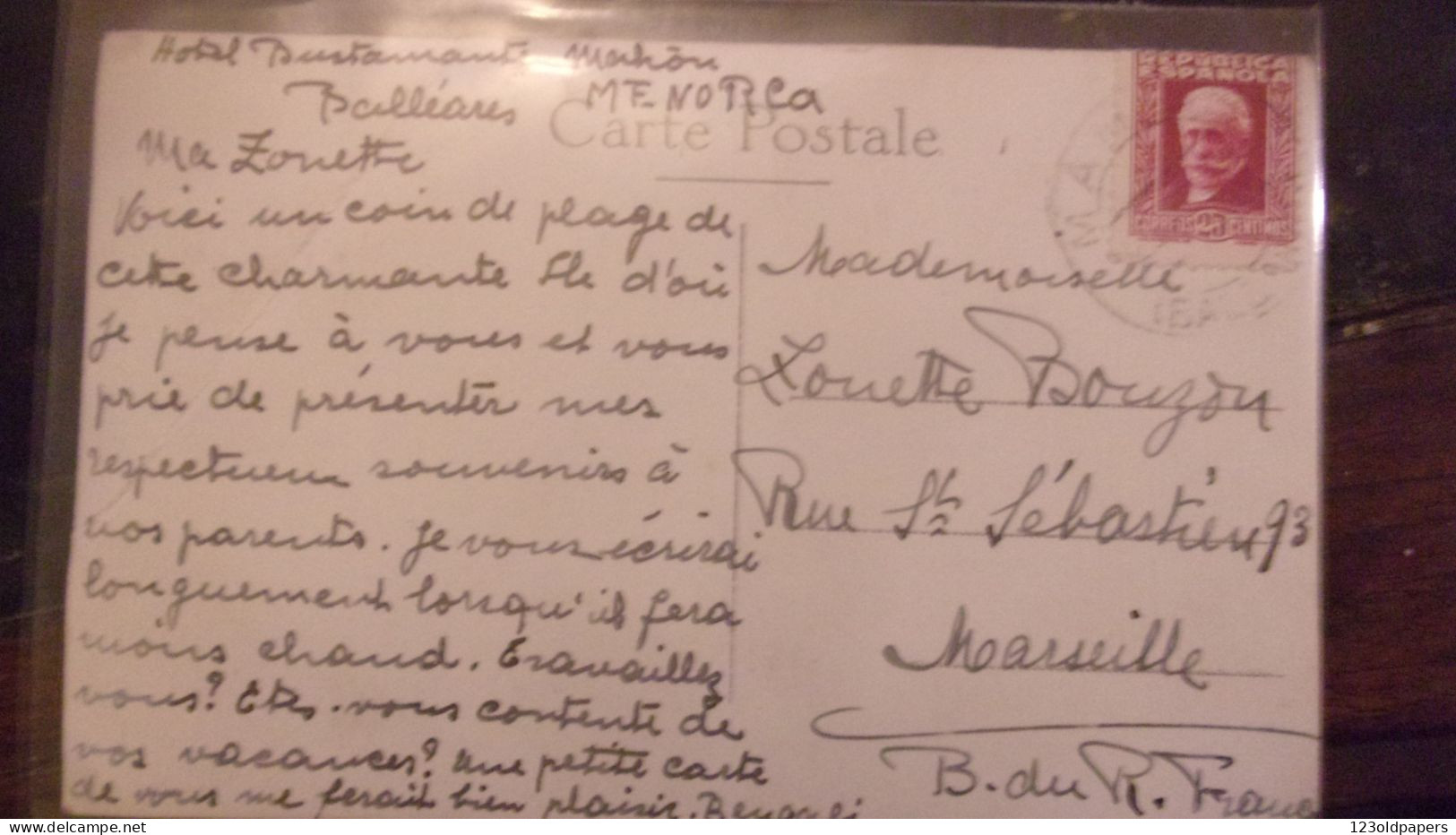 SPAIN ESPAGNE Tarjeta Postal De MENORCA MINORQUE - Menorca