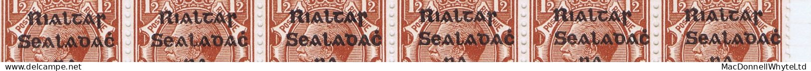 Ireland 1922 Thom Rialtas 5-line Black Ovpt 1½d, Blocks From Plate Setting 2 With "R Over Se" And "R Over S" Vars Mint - Ungebraucht