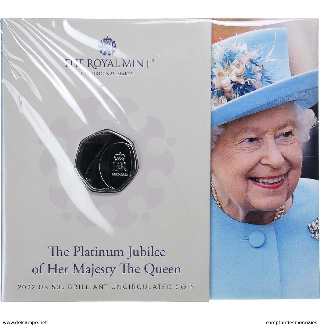 Monnaie, Grande-Bretagne, Elizabeth II, Platinium Jubilee, 50 Pence, 2022 - Mint Sets & Proof Sets