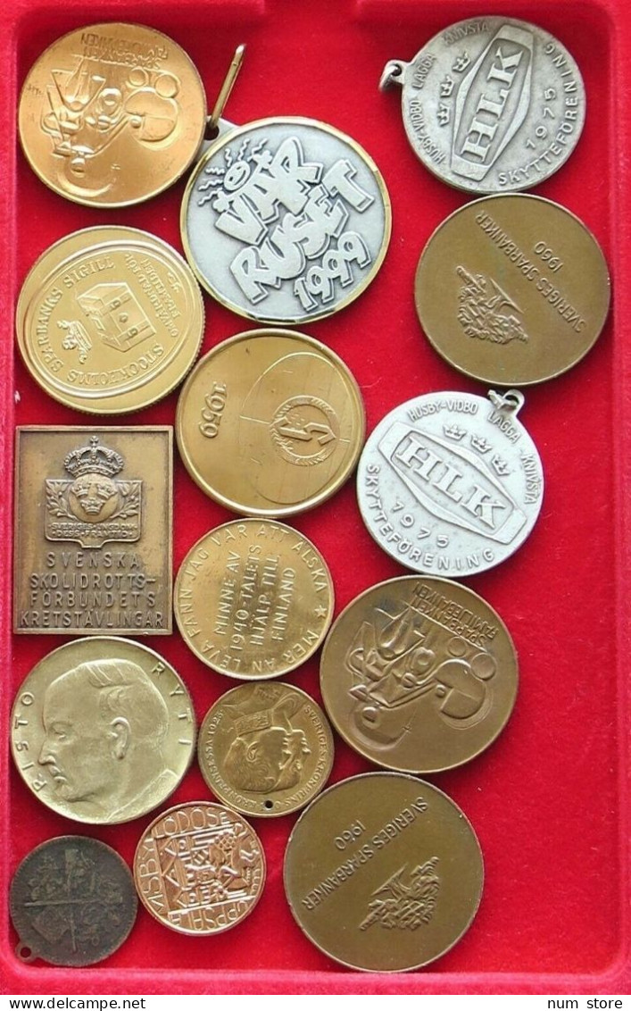 COLLECTION SCANDINAVIAN MEDALS 15PC 208G  #xx35 057 - Verzamelingen & Kavels