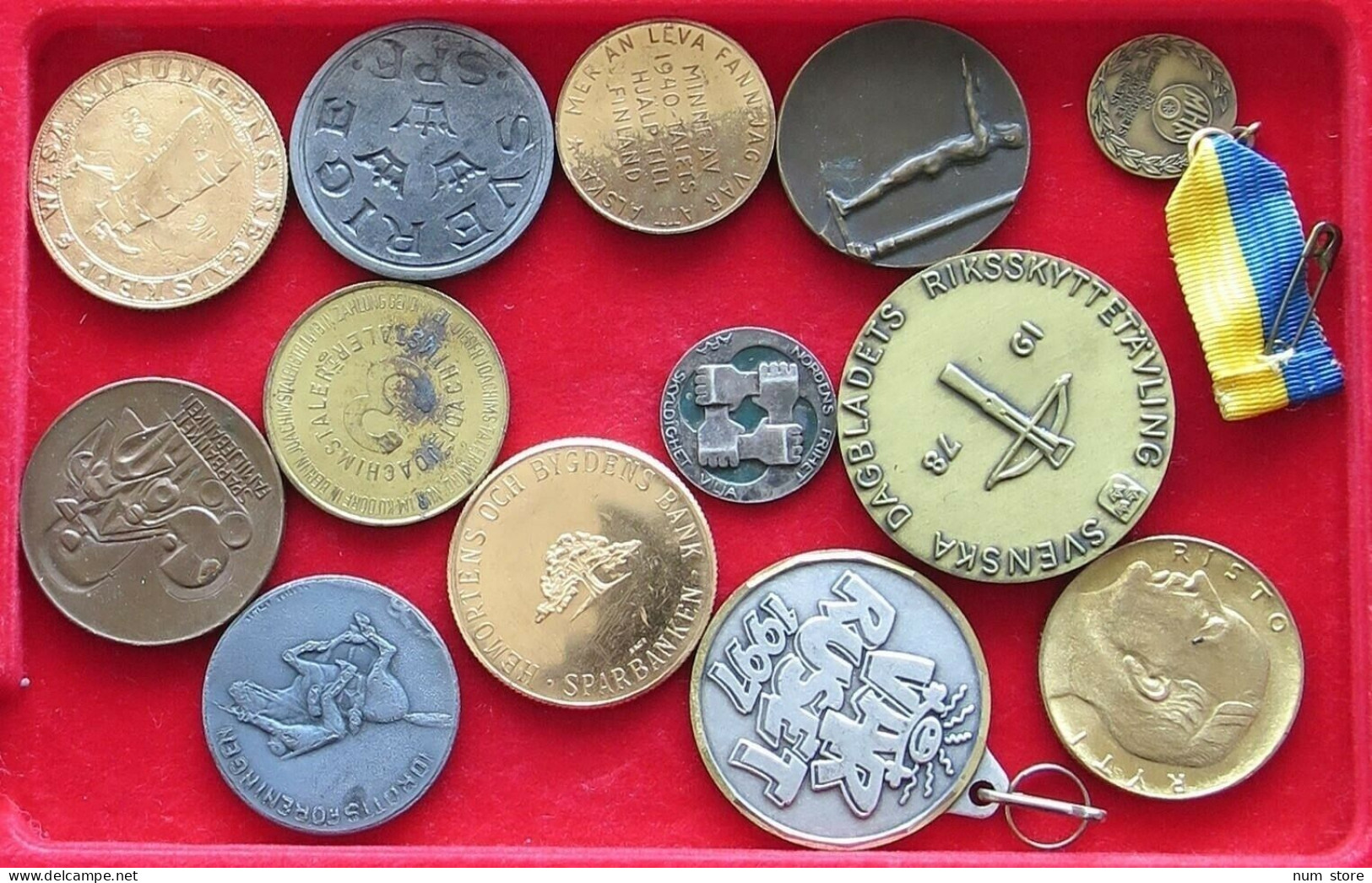 COLLECTION SCANDINAVIAN MEDALS 13PC 177G  #xx35 061 - Verzamelingen & Kavels