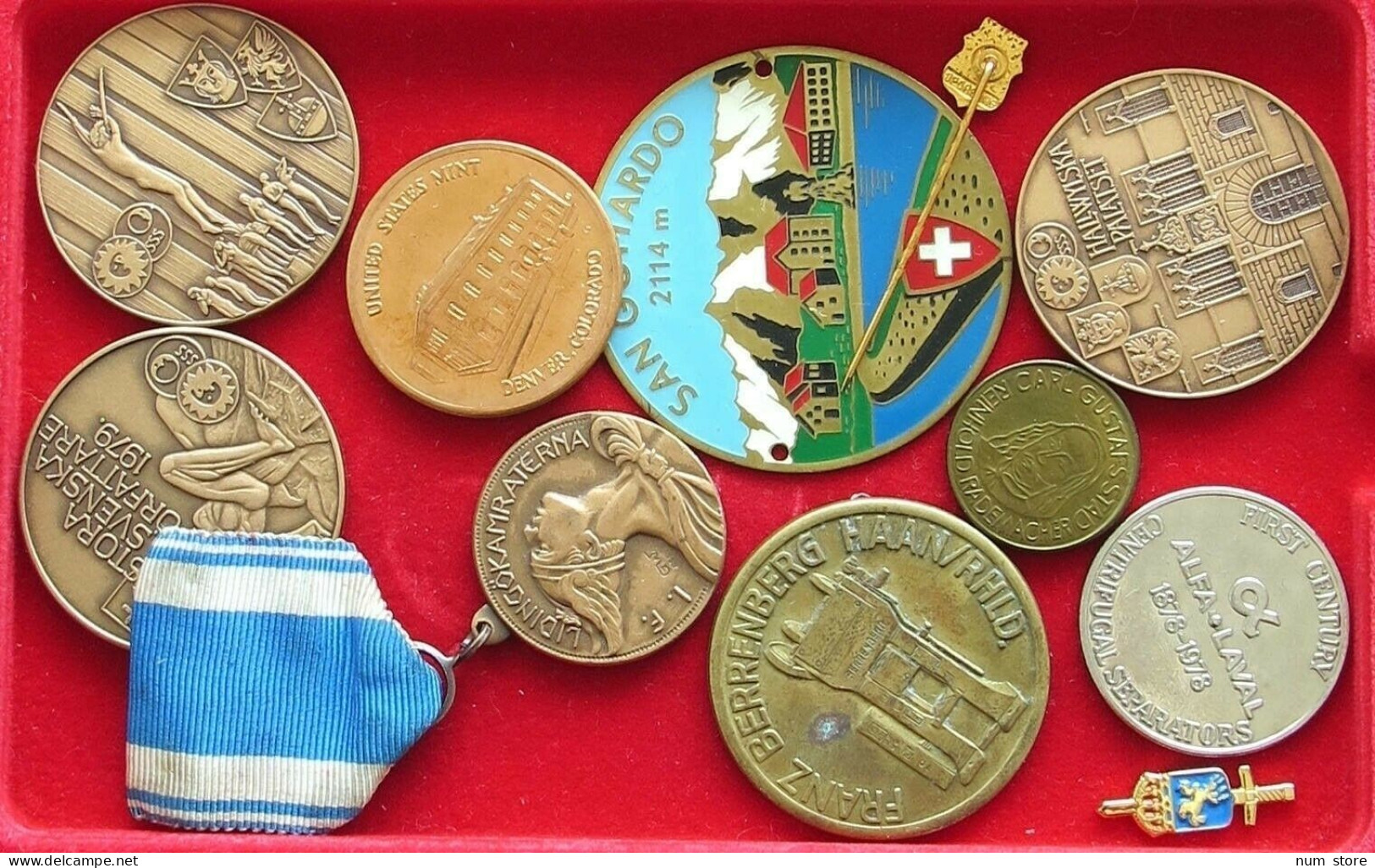 COLLECTION SCANDINAVIAN MEDALS 11PC 177G  #xx35 027 - Verzamelingen & Kavels