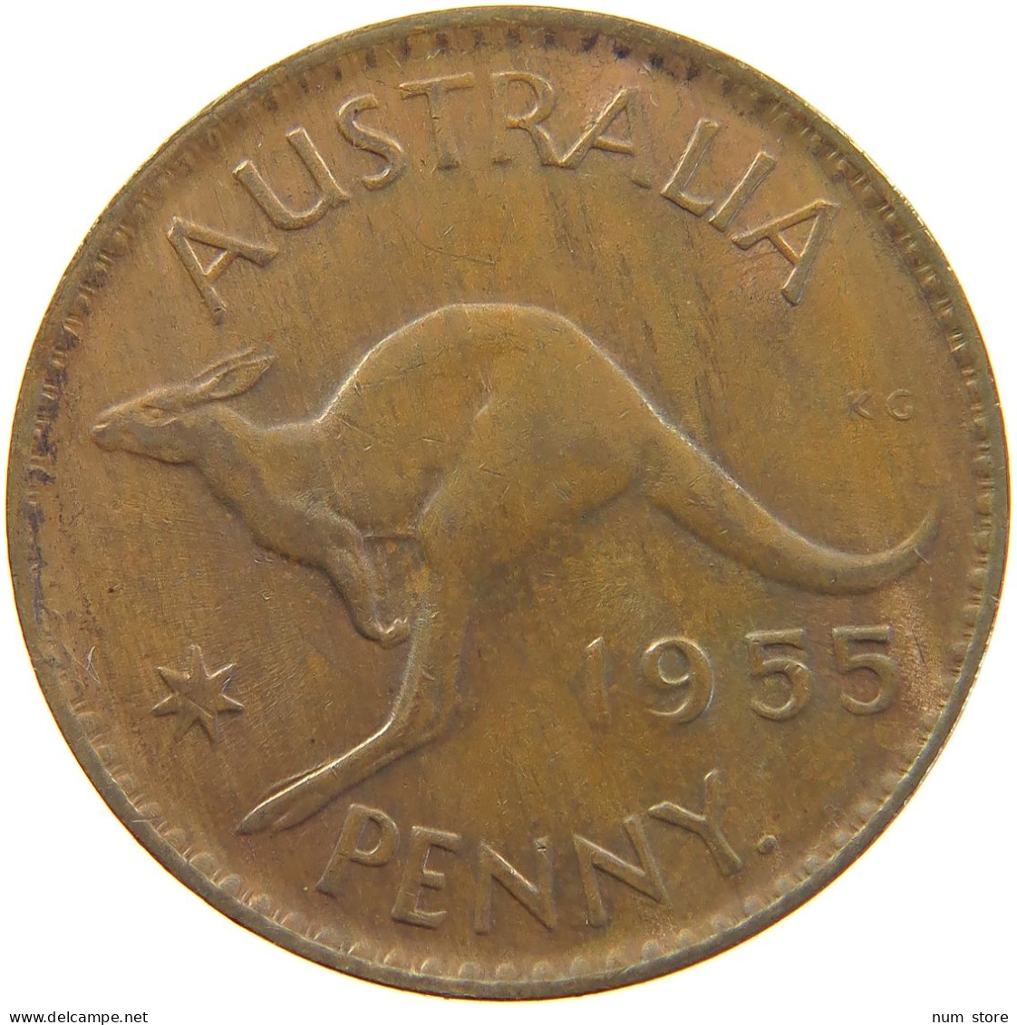 AUSTRALIA PENNY 1955 ELIZABETH II. (1952-) #MA 065191 - Penny