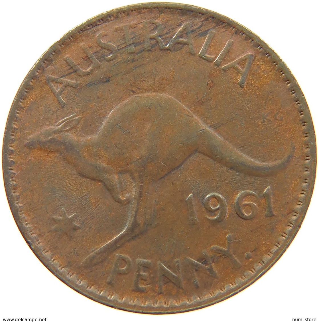 AUSTRALIA PENNY 1961 ELIZABETH II. (1952-) #MA 065188 - Penny