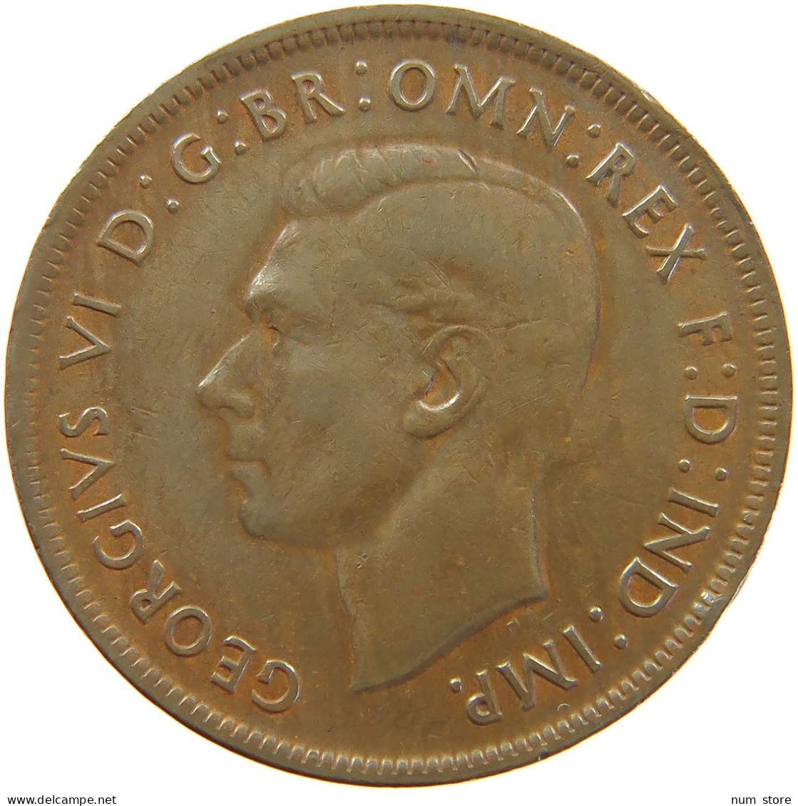 AUSTRALIA PENNY 1941 GEORGE VI. (1936-1952) WEAK STRUCK #MA 065207 - Penny