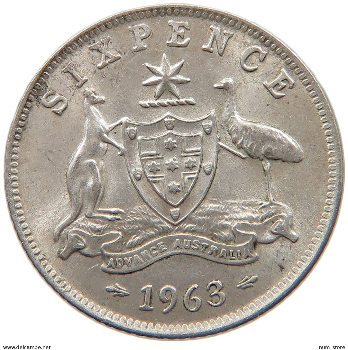 AUSTRALIA 6 PENCE 1963 ELIZABETH II. (1952-2022) #MA 103603 - Sixpence