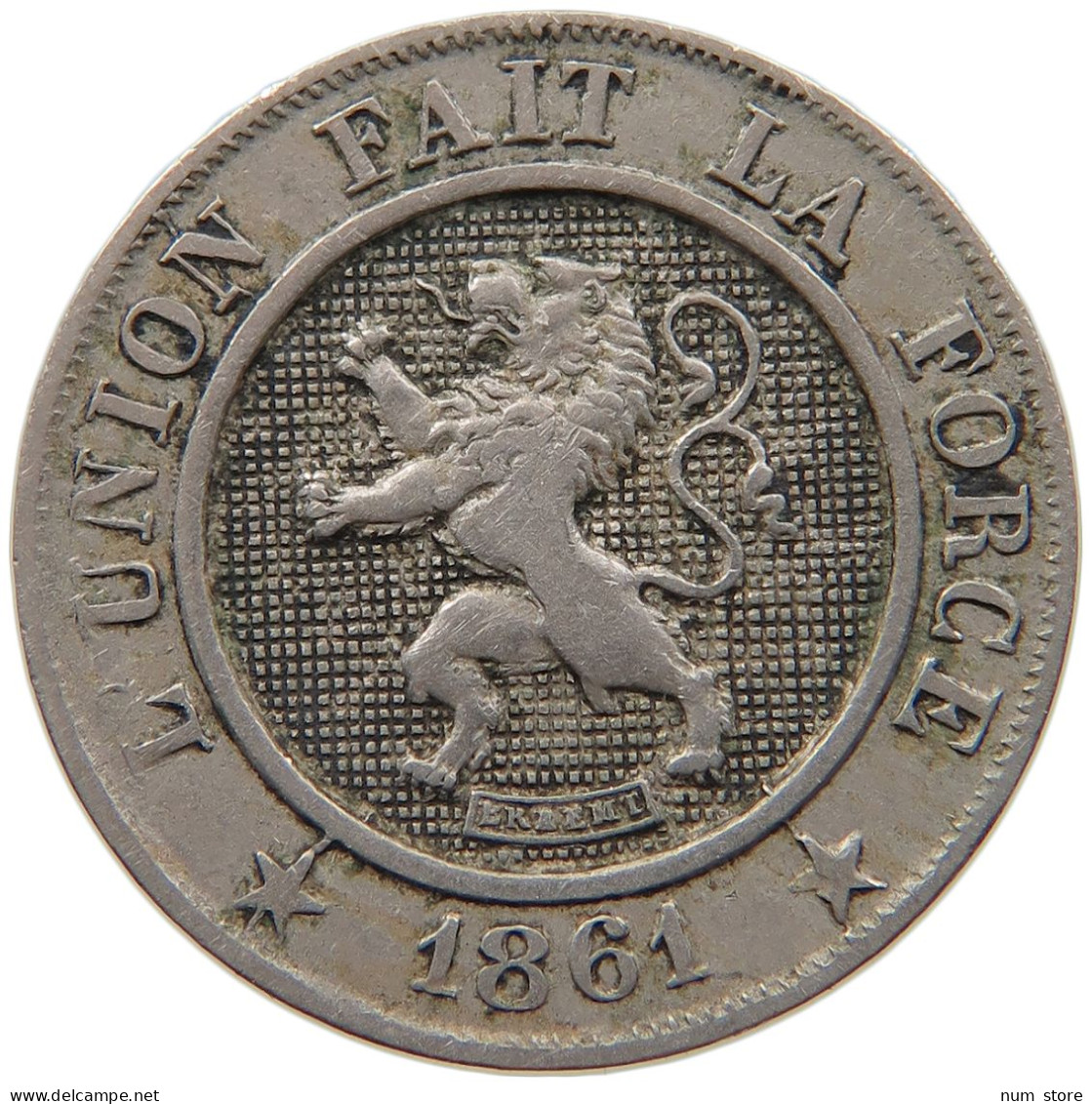 BELGIUM 10 CENTIMES 1861 LEOPOLD I. (1831-1865) #MA 067345 - 10 Cent