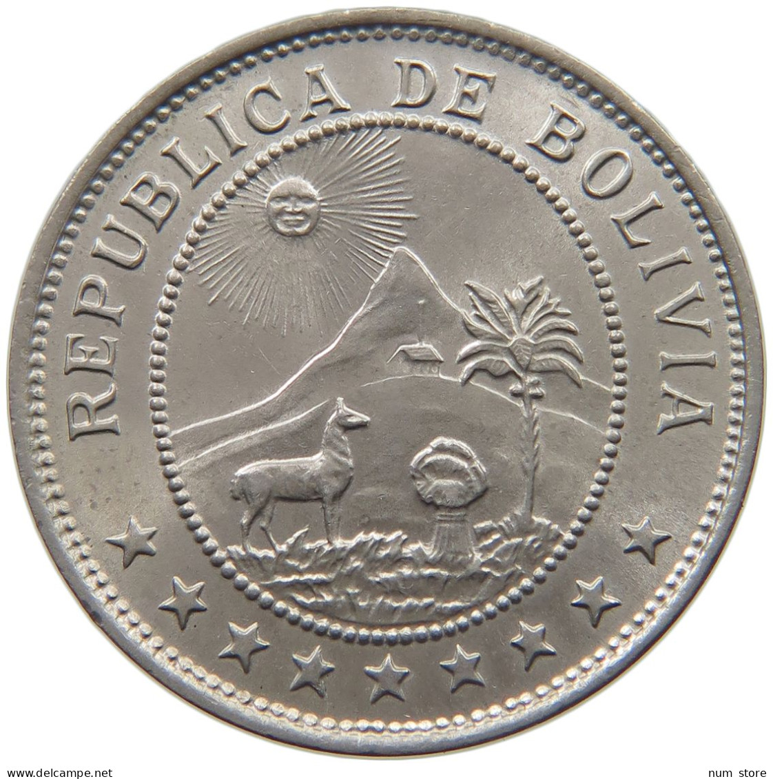 BOLIVIA 50 CENTAVOS 1939  #MA 025475 - Bolivie