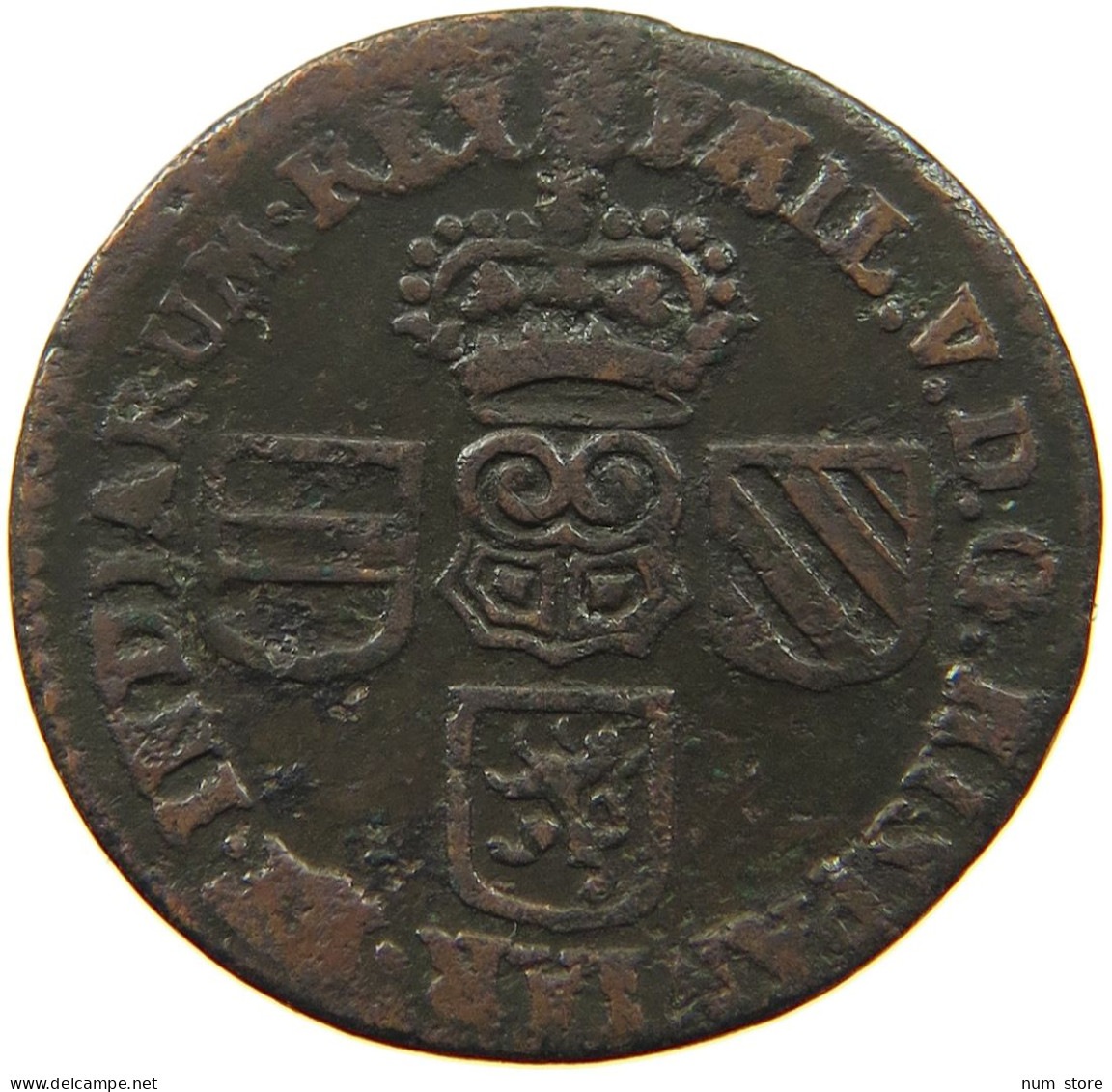 BELGIUM BRABANT LIARD 1710 KU NAMUR, PHILIPP V VON SPANIEN, ../DVX. BVRGVND. ET. BRABANT. Z #MA 002812 - 1556-1713 Spanische Niederlande