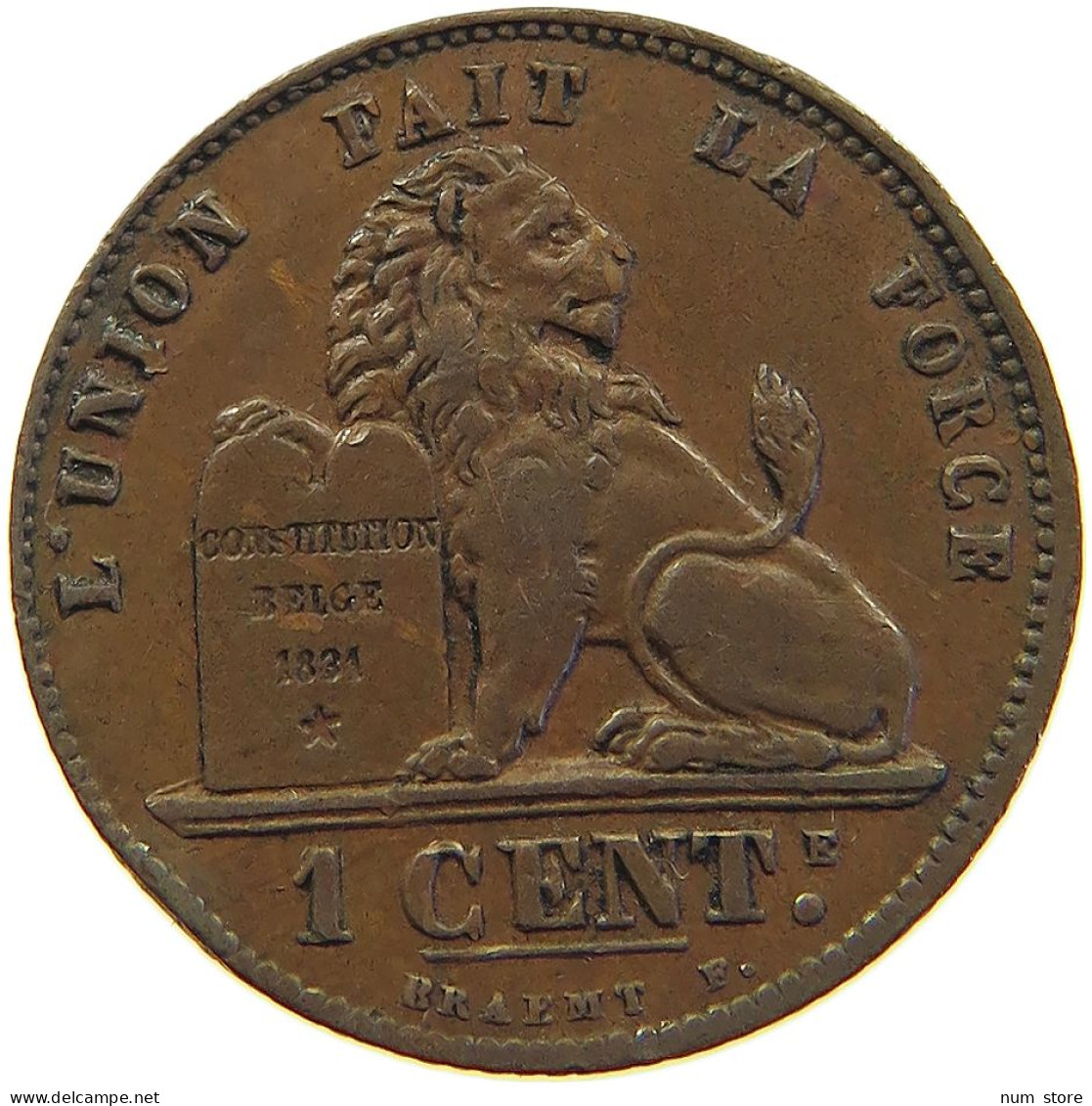BELGIUM CENTIME 1901 LEOPOLD II. 1865-1909 #MA 067333 - 1 Centime