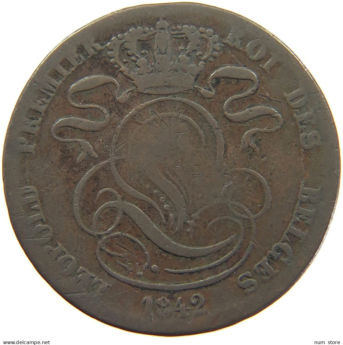 BELGIUM 5 CENTIMES 1842 LEOPOLD I. (1831-1865) #MA 067752 - 5 Cent