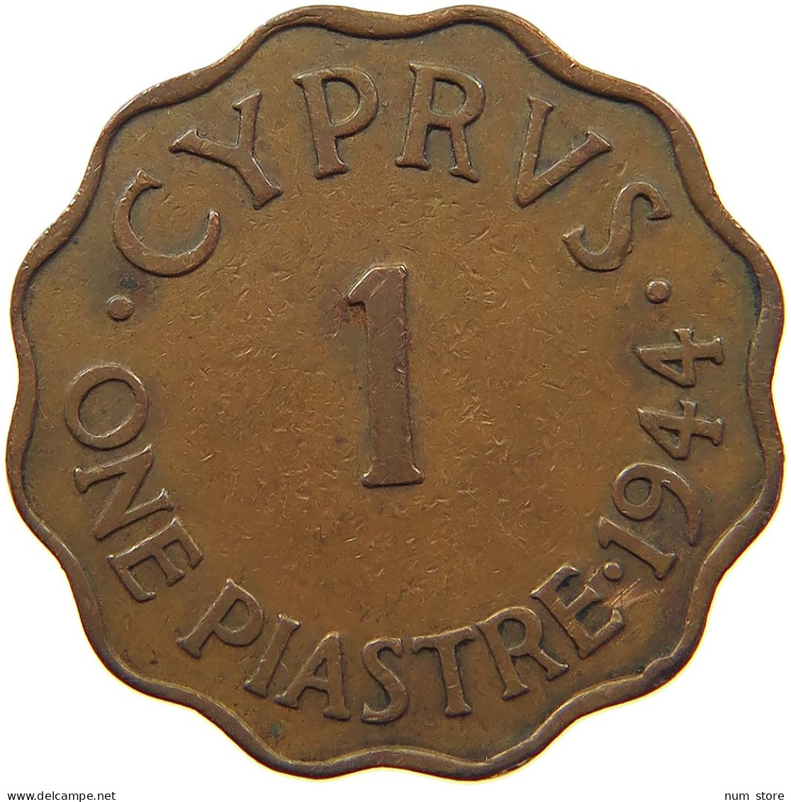 CYPRUS PIASTRE 1944 GEORGE VI. (1936-1952) #MA 062992 - Chypre