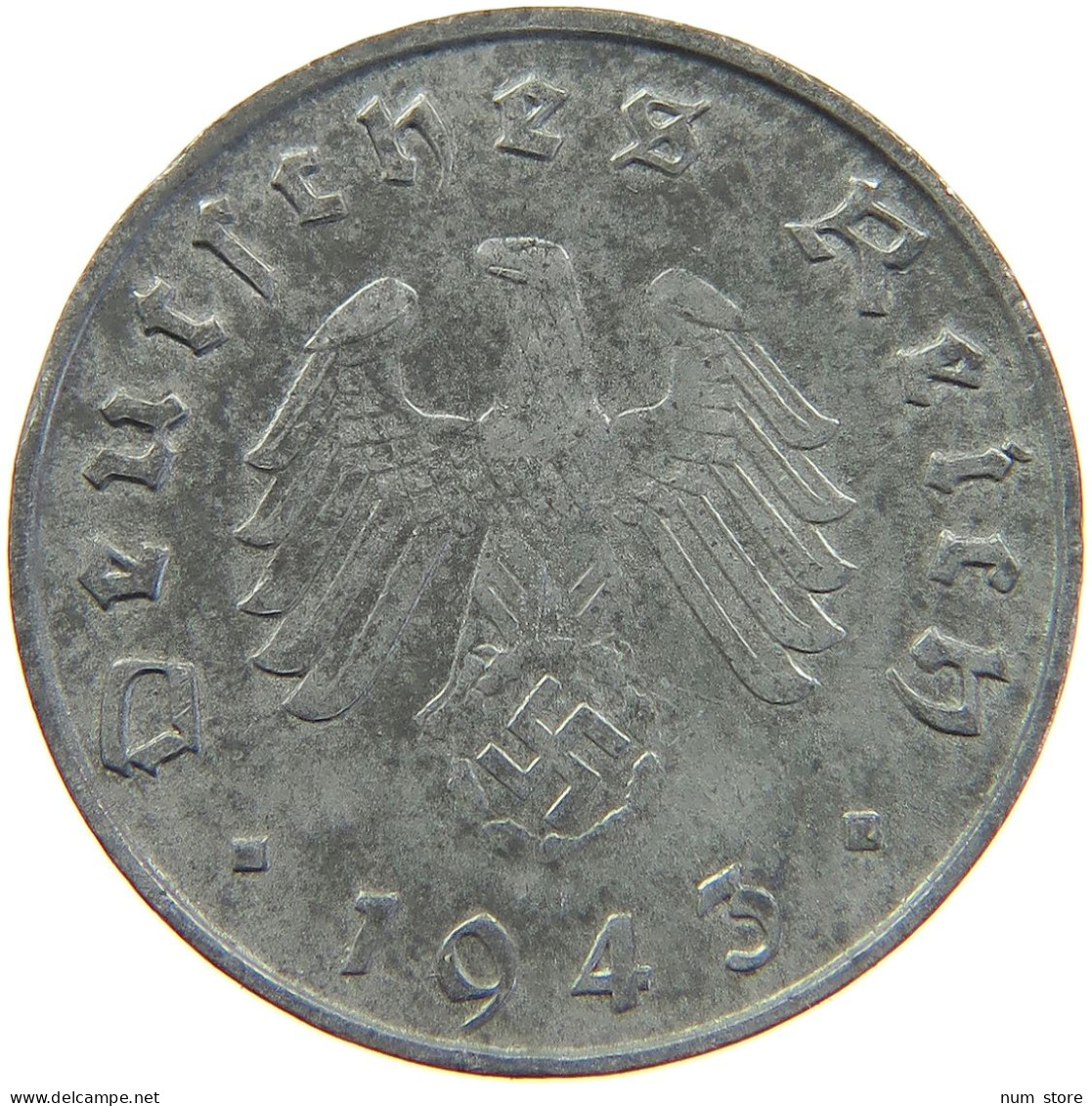 DRITTES REICH 10 PFENNIG 1943 B  #MA 102685 - 10 Reichspfennig