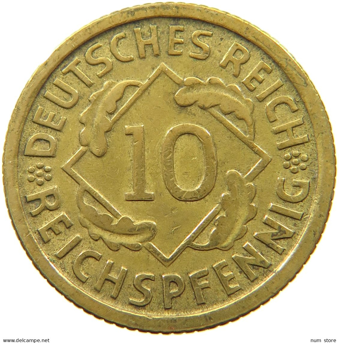 WEIMARER REPUBLIC 10 PFENNIG 1931 D 10 REICHSPFENNIG #MA 003488 - 10 Rentenpfennig & 10 Reichspfennig