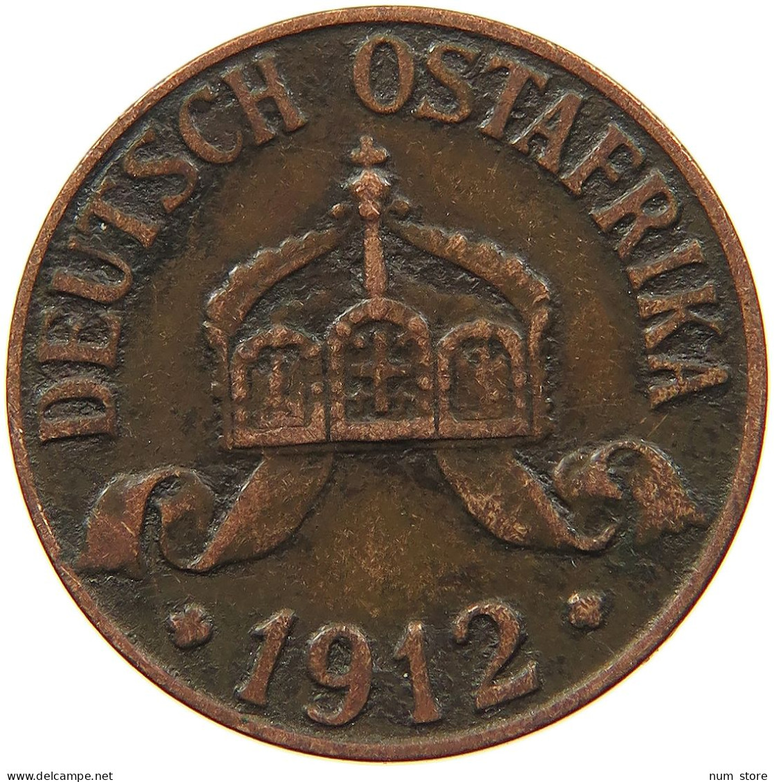 DEUTSCH OSTAFRIKA HELLER 1912 J  #MA 099931 - Africa Orientale Tedesca