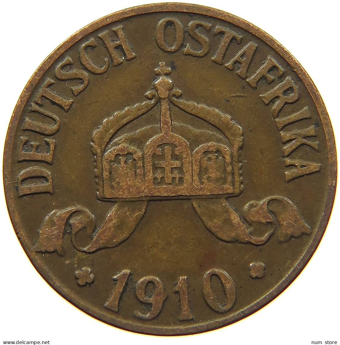 DEUTSCH OSTAFRIKA HELLER 1910 J  #MA 099996 - Africa Orientale Tedesca