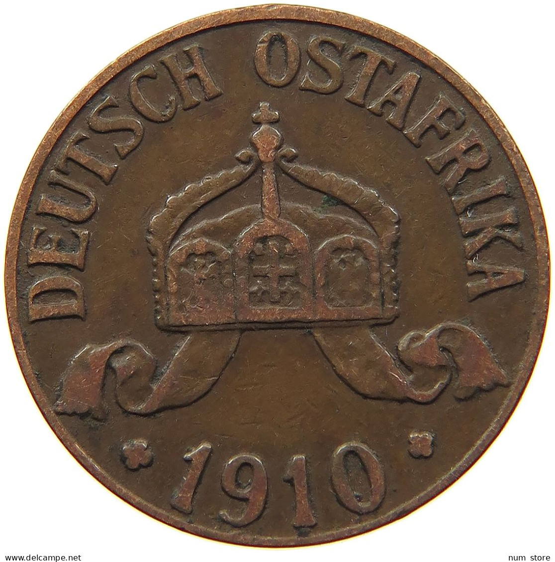 DEUTSCH OSTAFRIKA HELLER 1910 J  #MA 099935 - Africa Orientale Tedesca