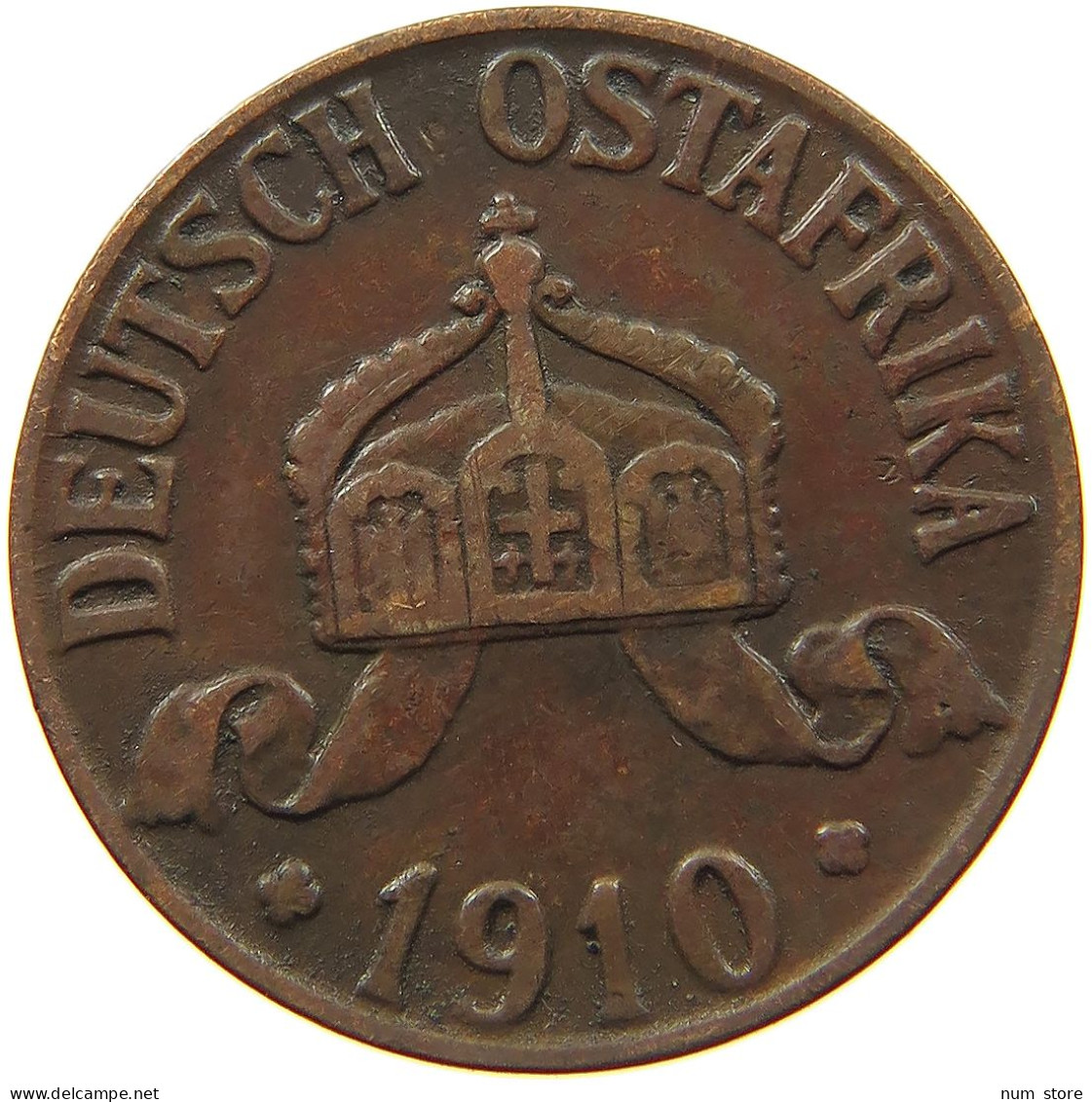 DEUTSCH OSTAFRIKA HELLER 1910 J  #MA 099955 - Afrique Orientale Allemande