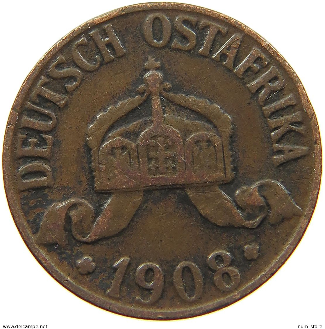 DEUTSCH OSTAFRIKA HELLER 1908 J  #MA 100003 - Afrique Orientale Allemande