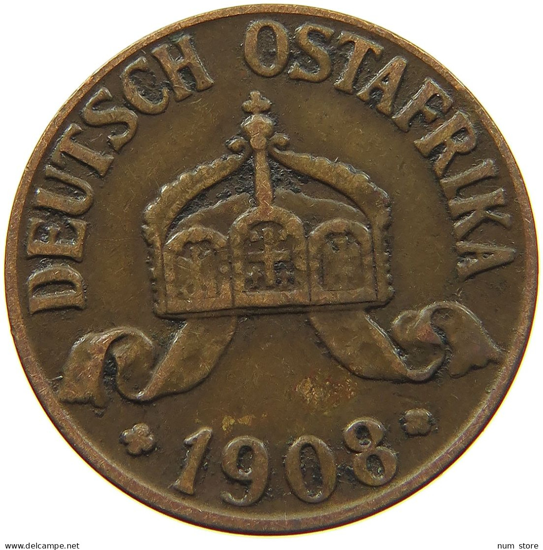 DEUTSCH OSTAFRIKA HELLER 1908 J  #MA 099995 - Afrique Orientale Allemande