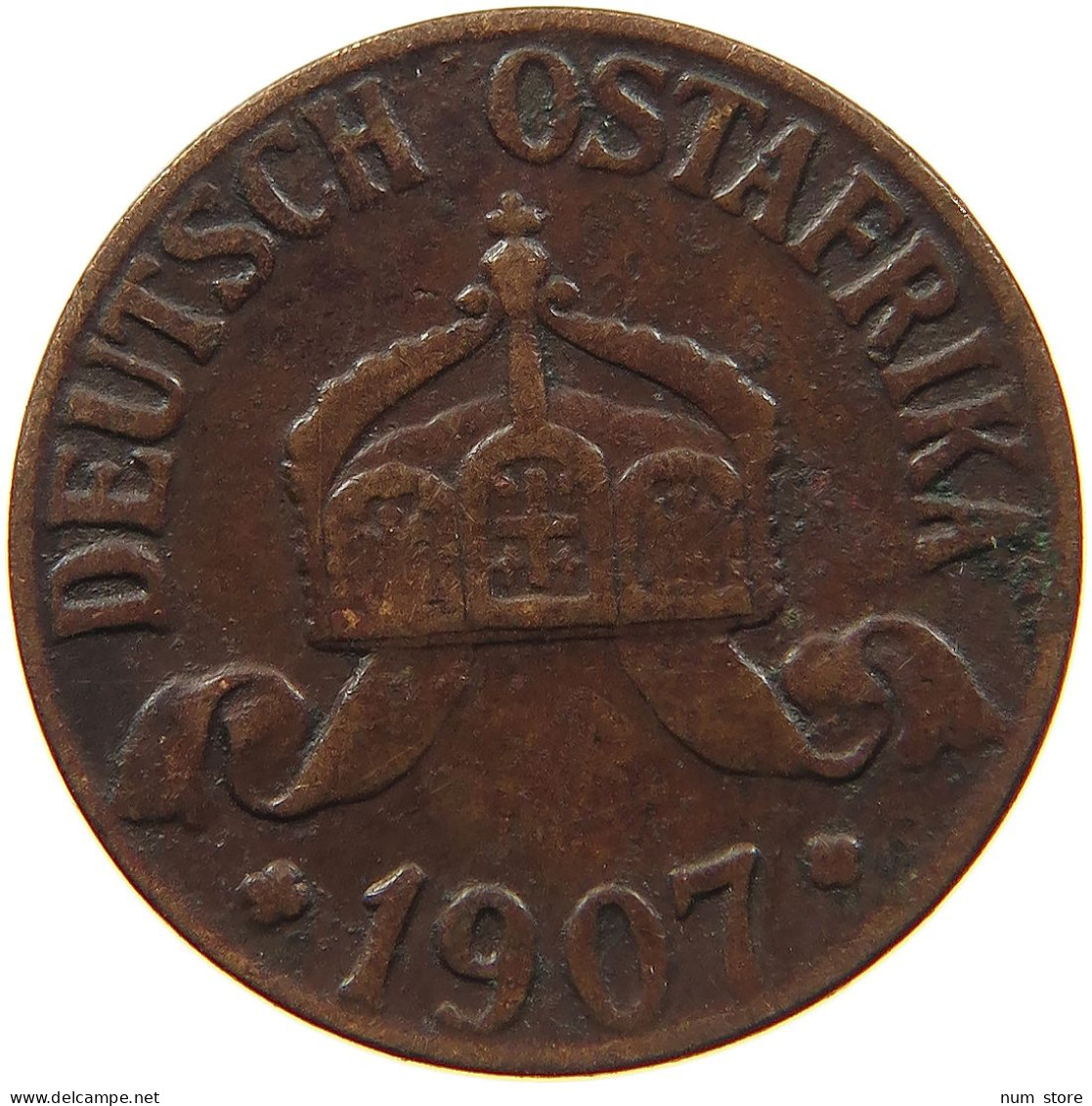 DEUTSCH OSTAFRIKA HELLER 1907 J  #MA 099941 - Afrique Orientale Allemande