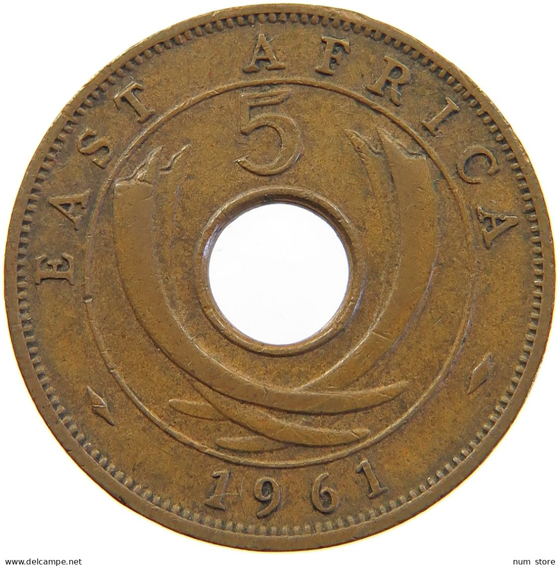 EAST AFRICA 5 CENTS 1961 ELIZABETH II. (1952-) #MA 065529 - Britse Kolonie