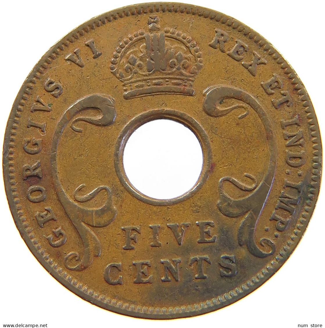 EAST AFRICA 5 CENTS 1942 GEORGE VI. (1936-1952) #MA 065517 - Britische Kolonie