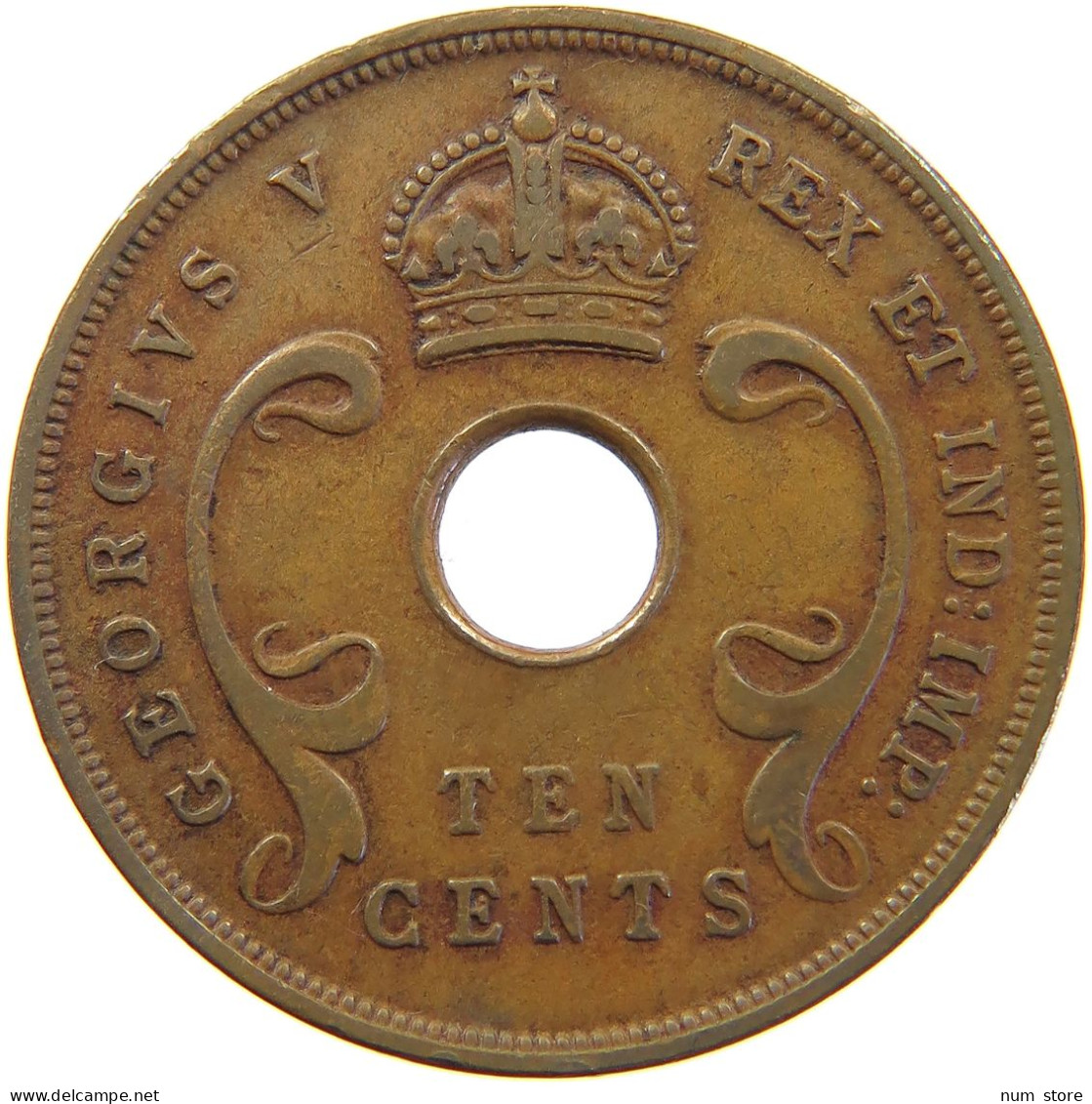 EAST AFRICA 10 CENTS 1935 GEORGE V. (1910-1936) #MA 065506 - Colonie Britannique