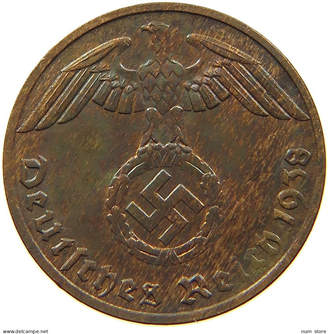 DRITTES REICH REICHSPFENNIG 1938 F  #MA 100085 - 1 Reichspfennig
