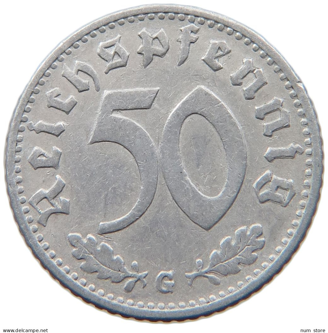 DRITTES REICH 50 PFENNIG 1940 G  #MA 098844 - 50 Reichspfennig