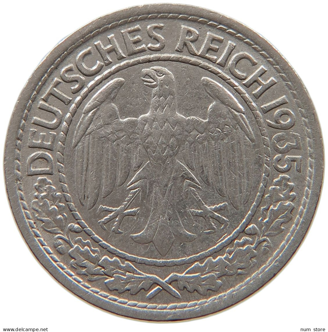 DRITTES REICH 50 PFENNIG 1935 A  #MA 061828 - 50 Reichspfennig