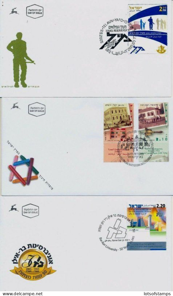 ISRAEL 2005 FDC YEAR SET WITH S/SHEETS - SEE 9 SCANS - Lettres & Documents