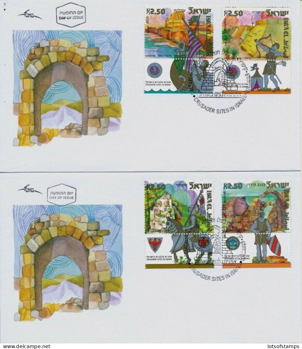 ISRAEL 2006 FDC YEAR SET COMPLETE W/ S/SHEETS SEE 9 SCANS