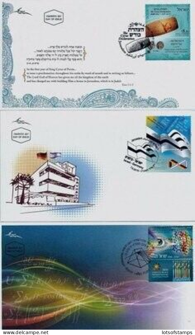 ISRAEL 2015 FDC YEAR SET WITH TABS & S/SHEETS SEE 9 SCANS - Briefe U. Dokumente