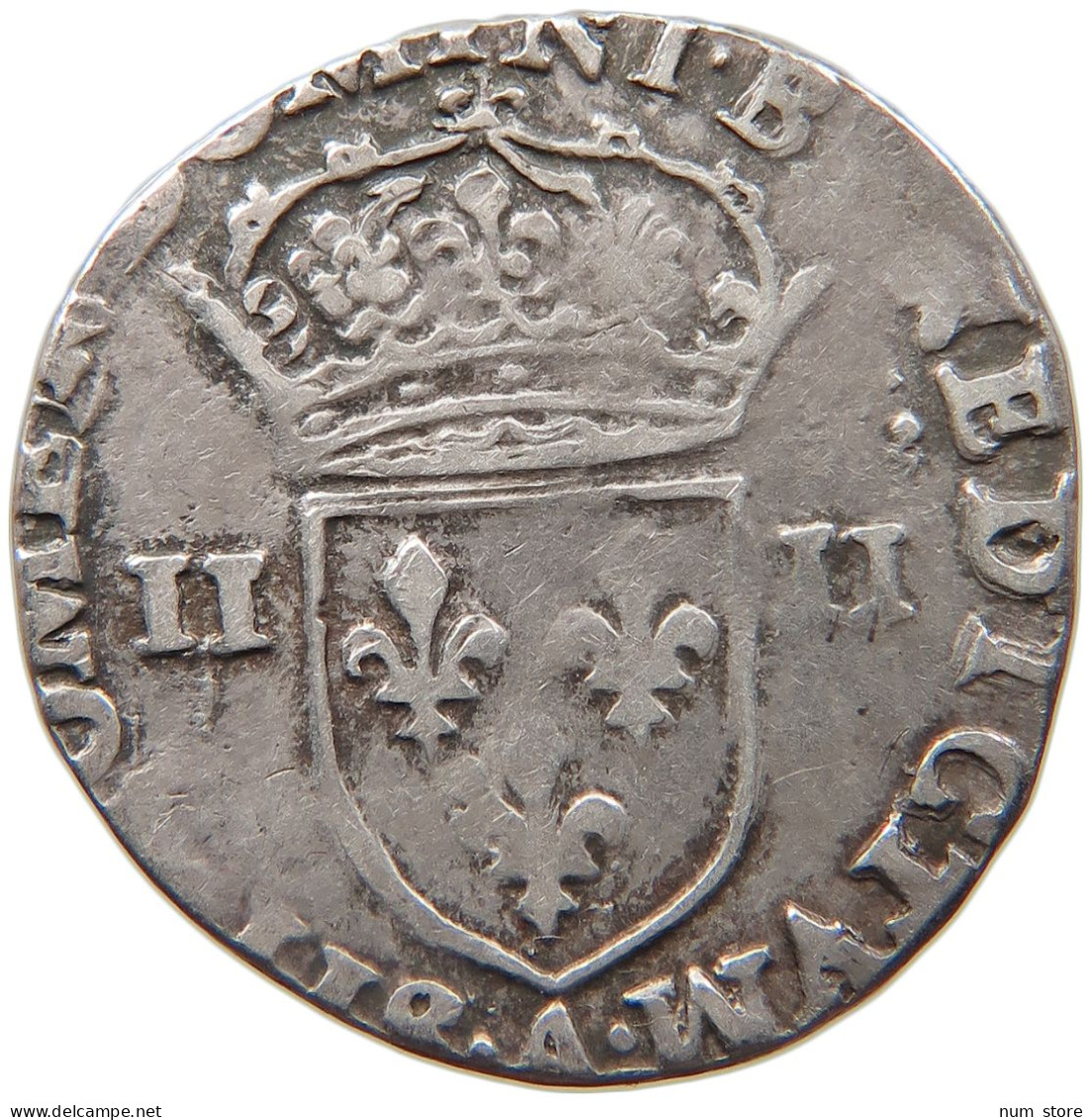 FRANCE 1/4 ECU 1589 A HENRI III. (1574-1589) #MA 059645 - 1574-1589 Henry III