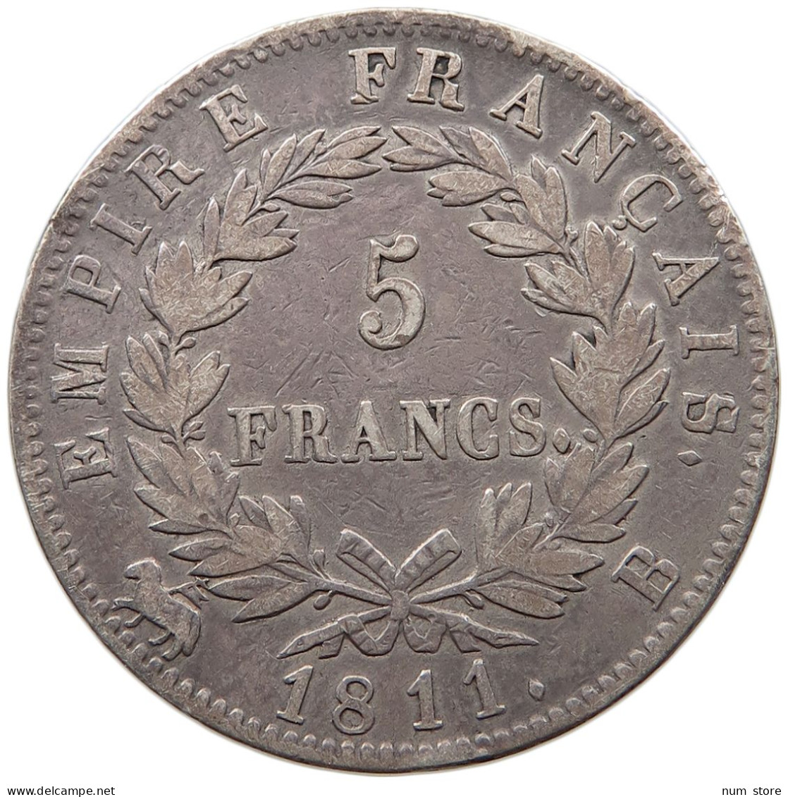 FRANCE 5 FRANCS 1811 B ROUEN NAPOLEON I. (1804-1814, 1815) #MA 068376 - 5 Francs