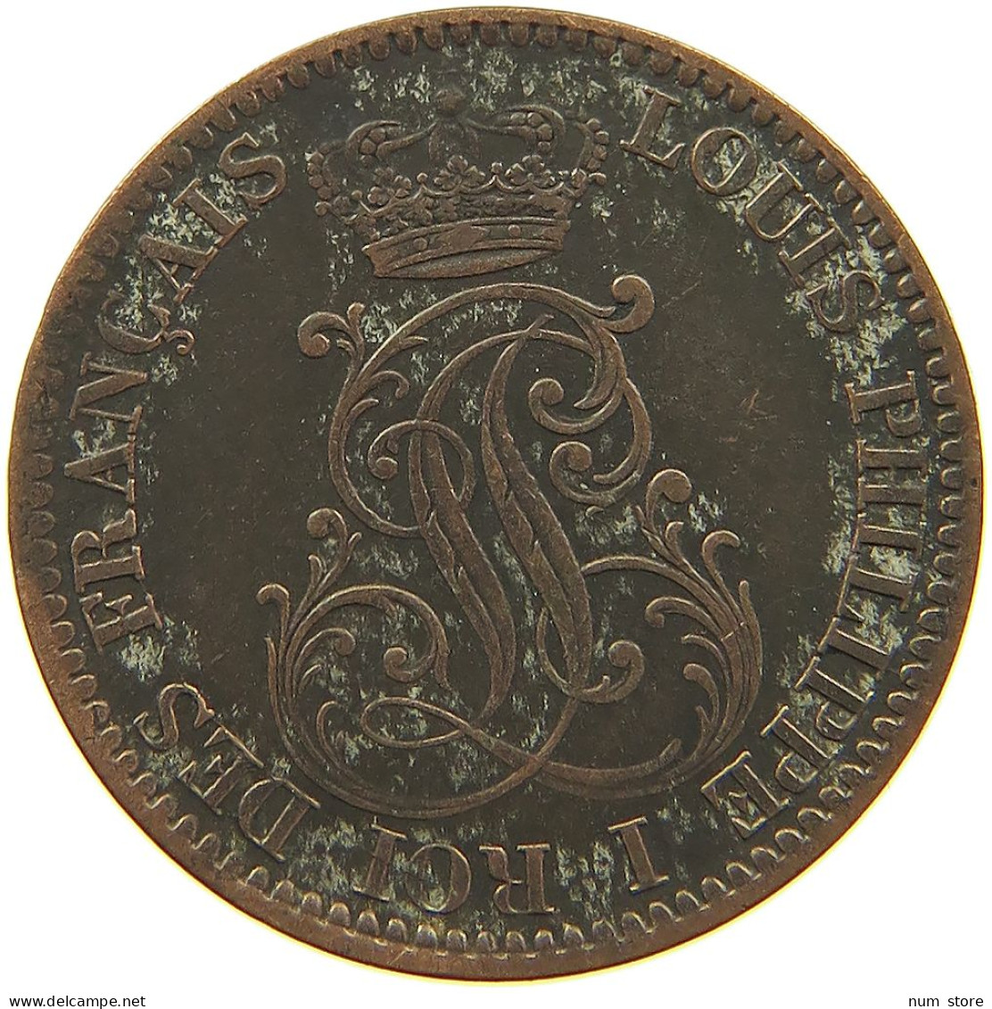 FRENCH GUIANA 10 CENTIMES 1846 A LOUIS PHILIPPE I. 1830-1848 #MA 103837 - Guyane Française