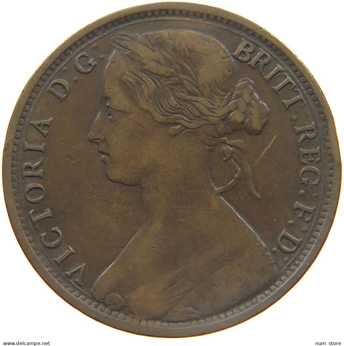 GREAT BRITAIN PENNY 1863 VICTORIA 1837-1901 #MA 022969 - D. 1 Penny