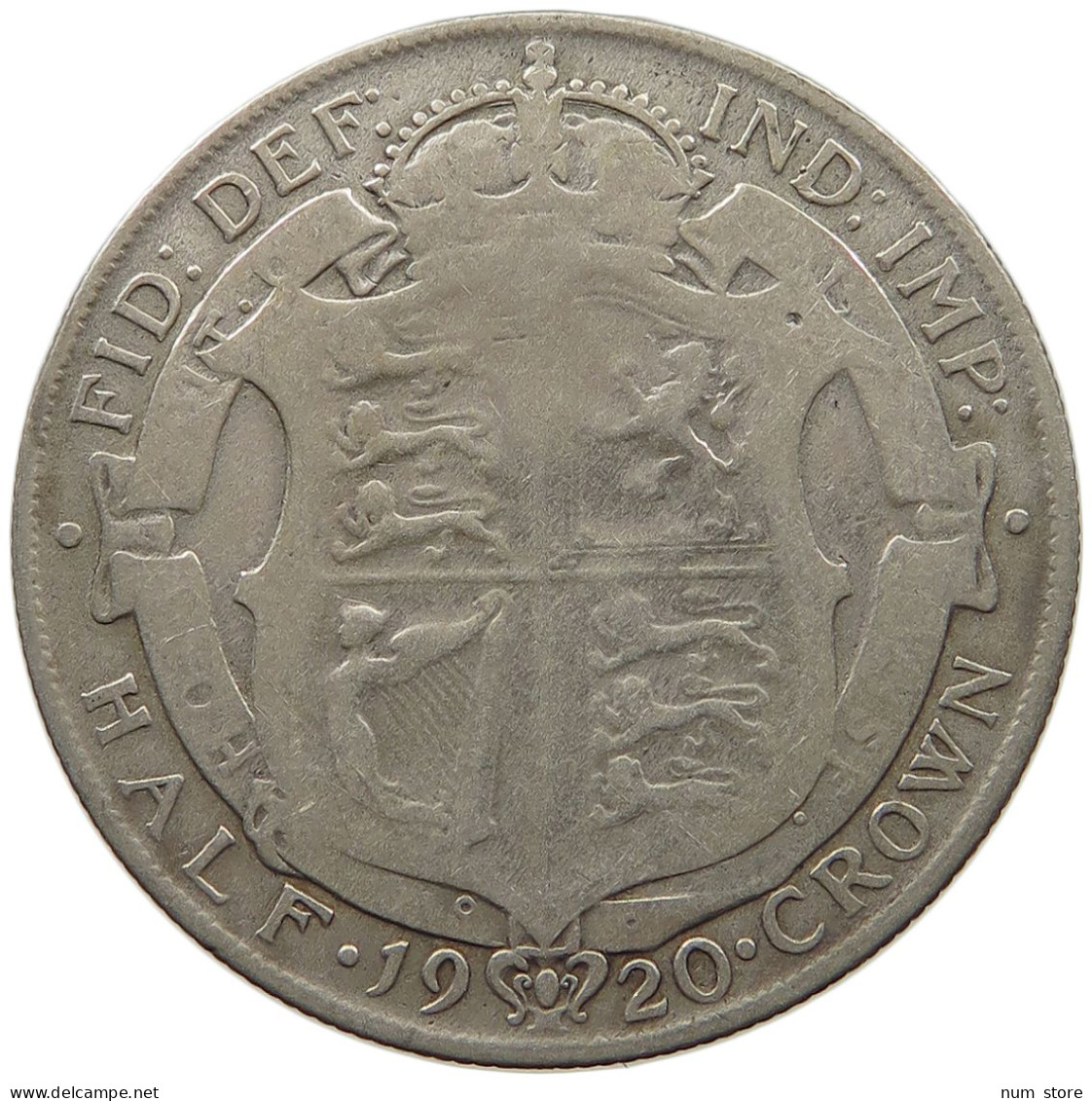 GREAT BRITAIN HALFCROWN 1920 GEORGE V. (1910-1936) #MA 023333 - K. 1/2 Crown