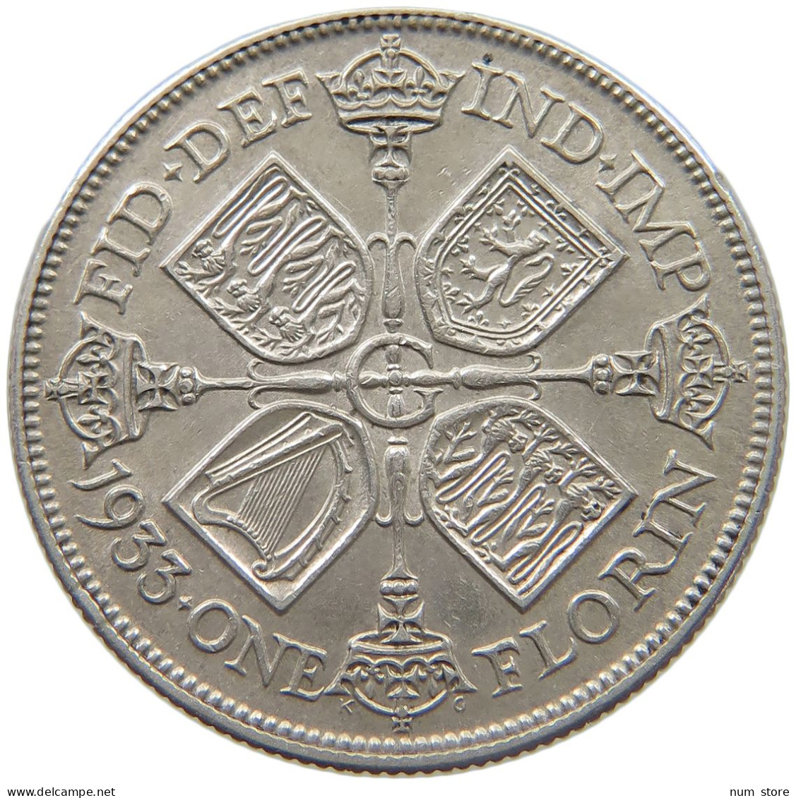 GREAT BRITAIN FLORIN 1933 GEORGE V. (1910-1936) #MA 023347 - J. 1 Florin / 2 Schillings