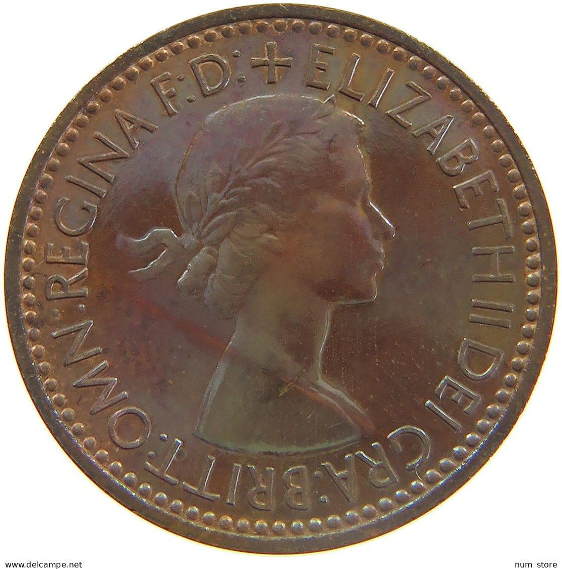 GREAT BRITAIN FARTHING 1953 ELISABETH II. (1952-) #MA 023379 - B. 1 Farthing