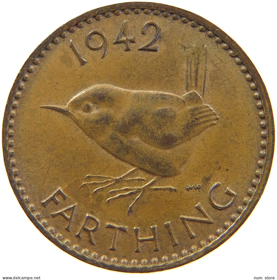 GREAT BRITAIN FARTHING 1942 GEORGE VI. (1936-1952) #MA 063534 - B. 1 Farthing