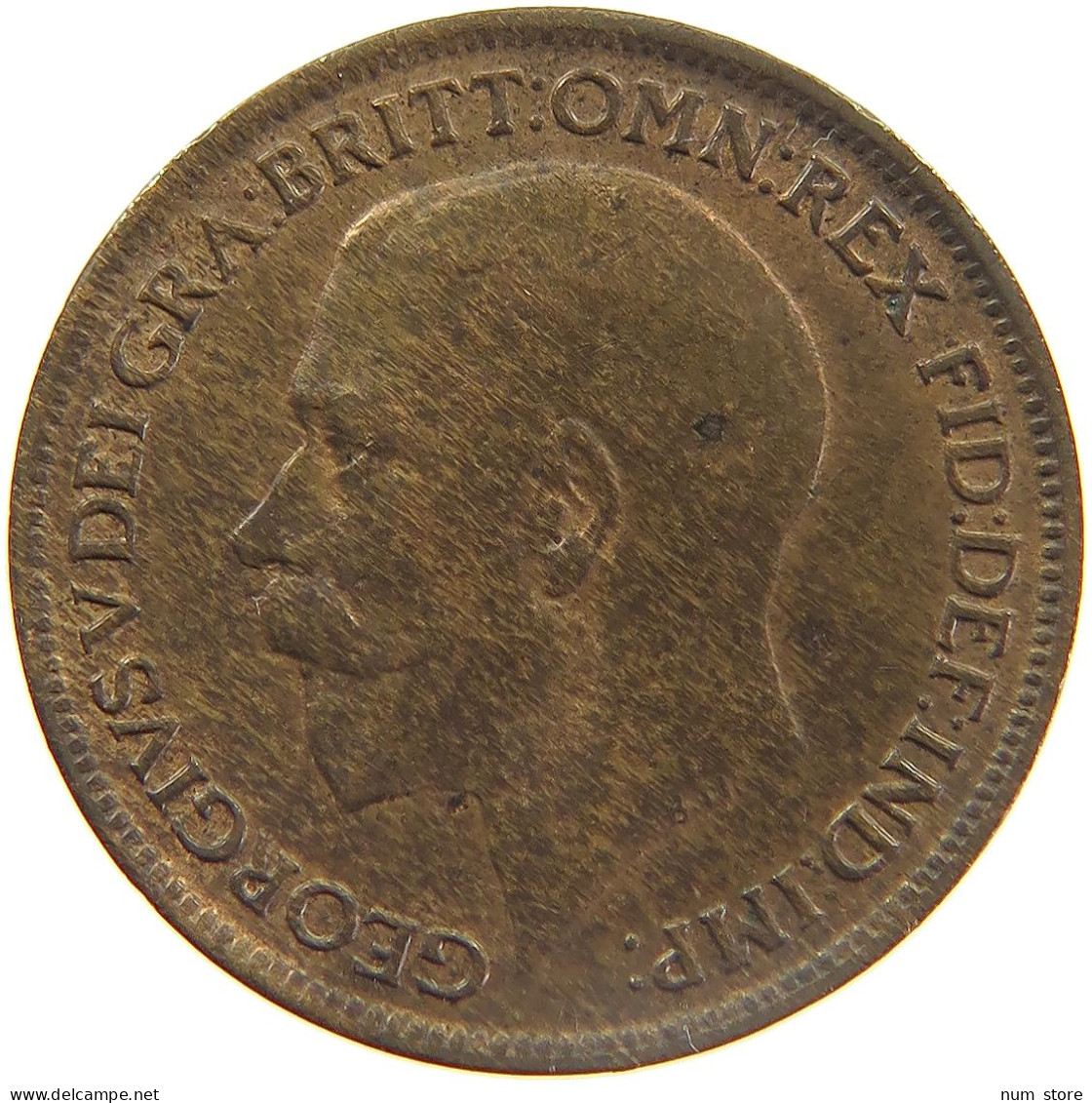 GREAT BRITAIN FARTHING 1918 GEORGE V. (1910-1936) #MA 023328 - B. 1 Farthing