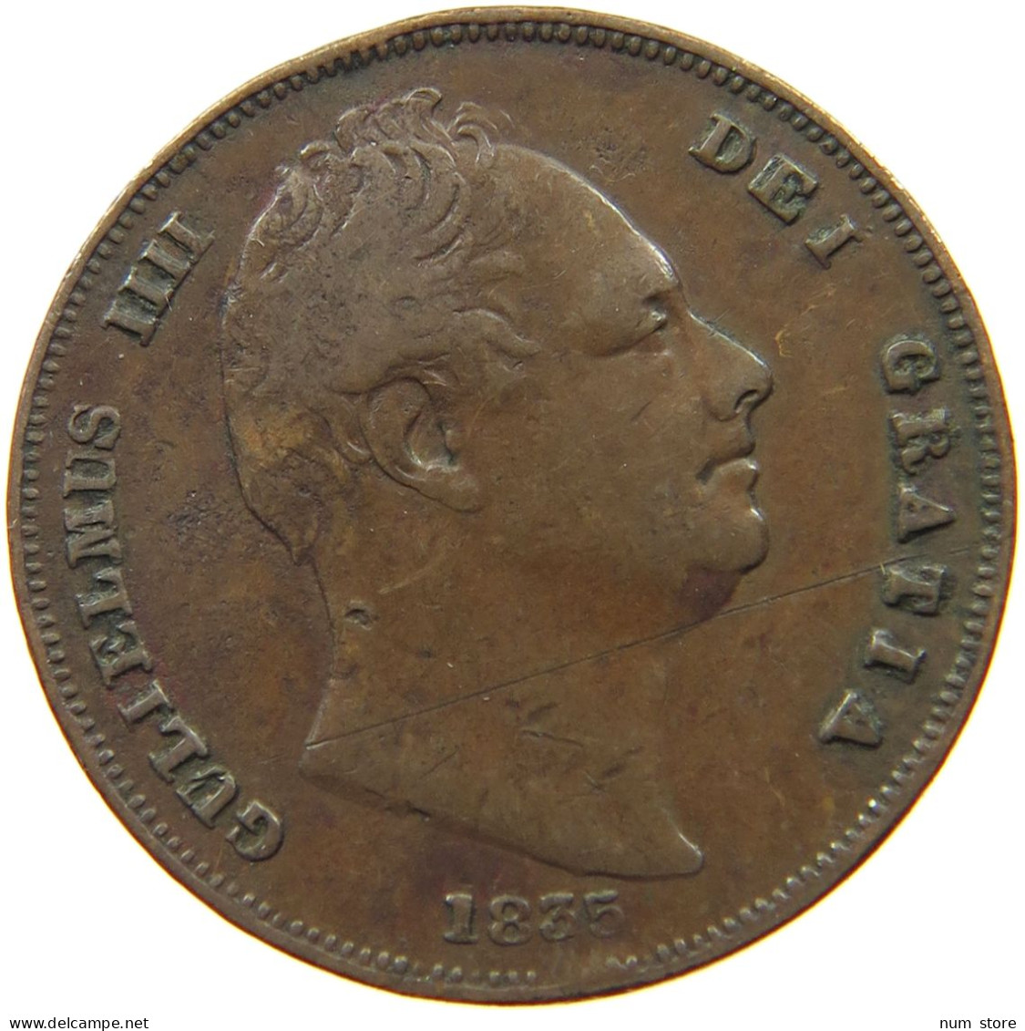 GREAT BRITAIN FARTHING 1835 WILLIAM IV. #MA 003235 - B. 1 Farthing