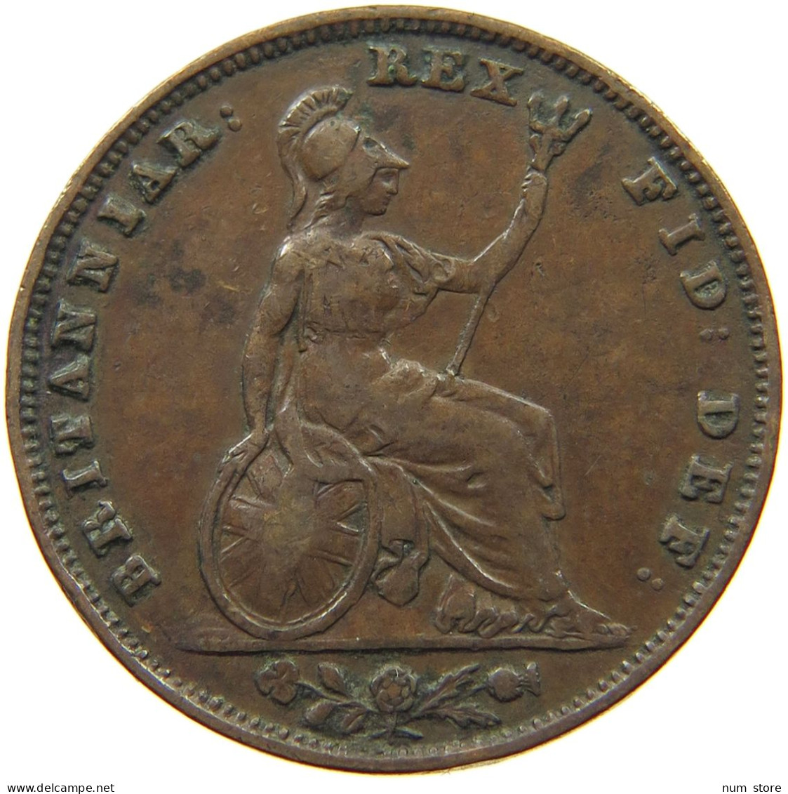 GREAT BRITAIN FARTHING 1835 WILLIAM IV. #MA 003235 - B. 1 Farthing