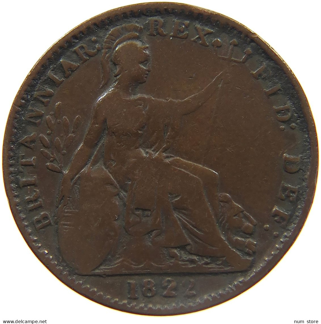 GREAT BRITAIN FARTHING 1822 GEORGE IV. (1820-1830) #MA 023405 - B. 1 Farthing