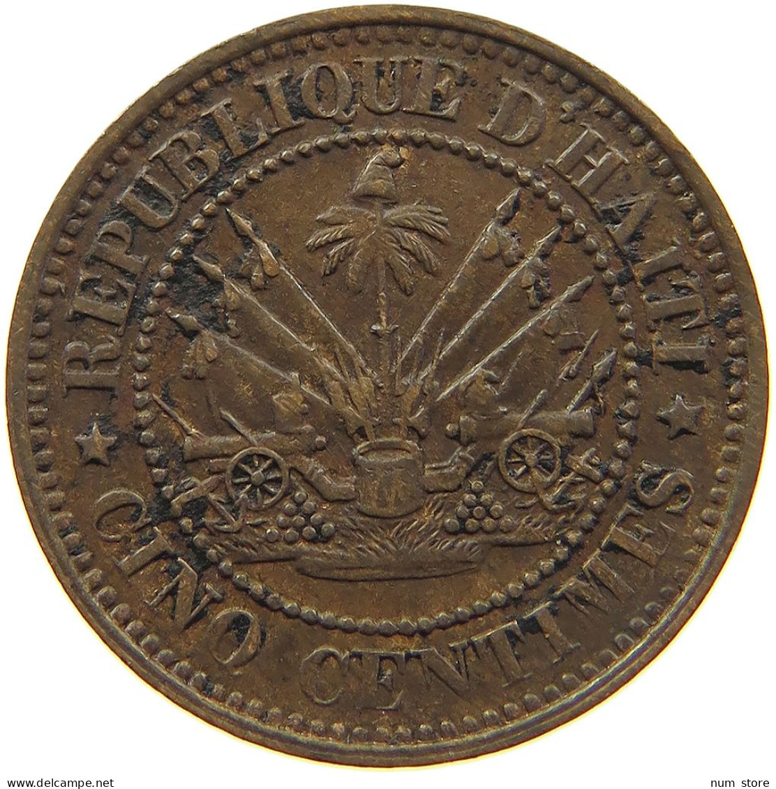 HAITI 5 CENTIMES 1863  #MA 065160 - Haiti