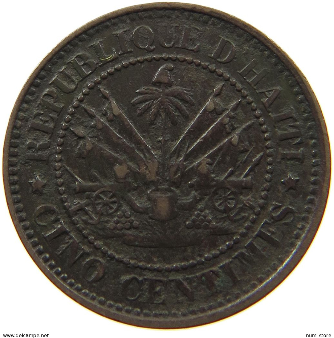 HAITI 5 CENTIMES 1863  #MA 002053 - Haiti