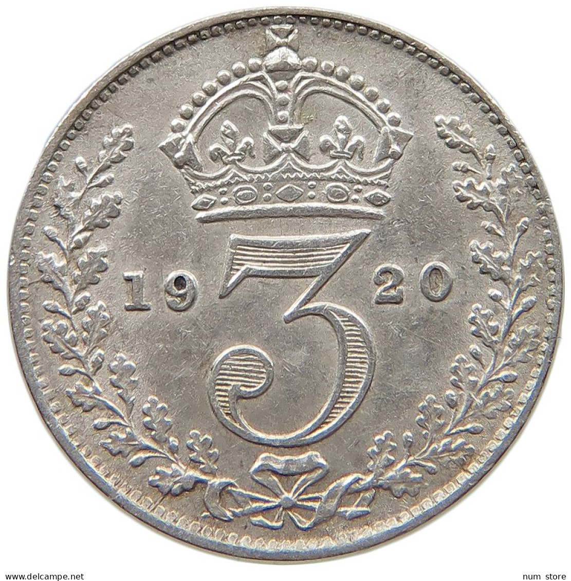 GREAT BRITAIN THREEPENCE 1920 GEORGE V. (1910-1936) #MA 023045 - F. 3 Pence